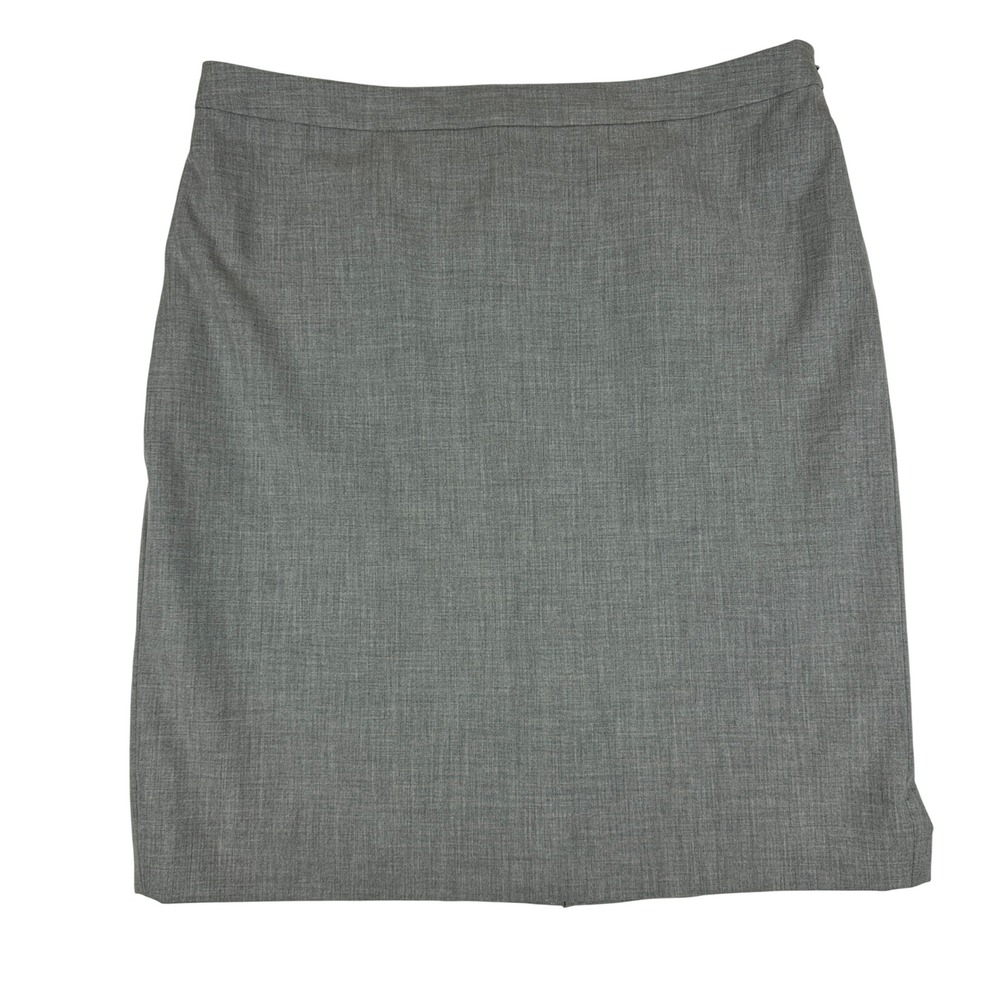 Ann Taylor LOFT Gray Pencil Skirt Size 12 Knee Length Lined Professional Career